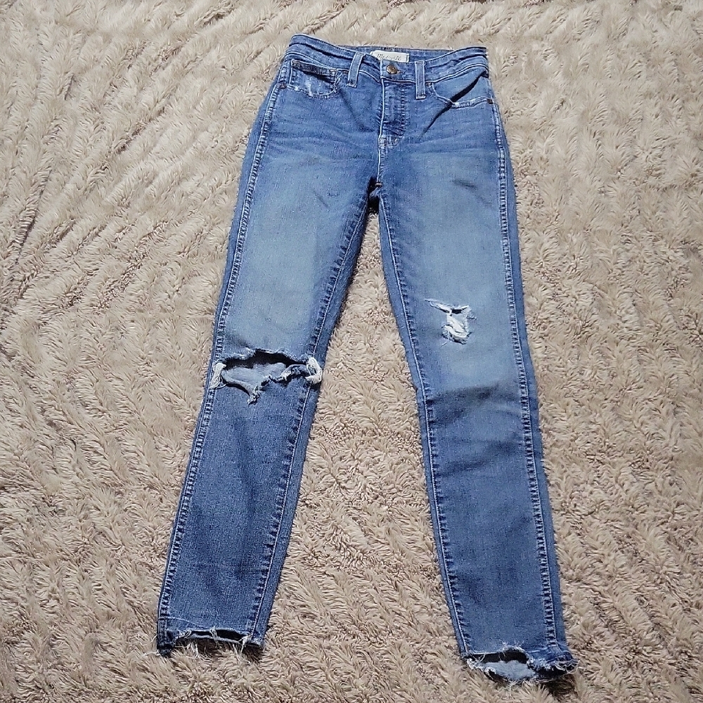 🌞Madewell Women's Curvy High Rise Blue Jeans 24 - Picture 2 of 8